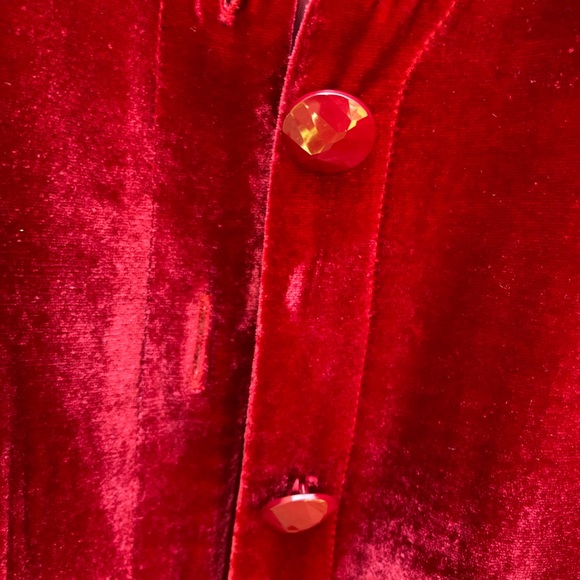 Red Velvet 90s Blazer - Picture 3 of 5